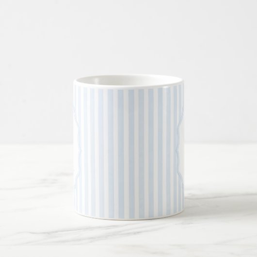Monogram Mug Letter K, Blue Striped Koffiemok (Center)