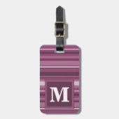 Monogram muggenstrepen bagagelabel (Voorkant verticaal)