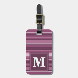 Monogram muggenstrepen bagagelabel
