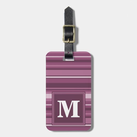 Monogram muggenstrepen bagagelabel (Voorkant verticaal)