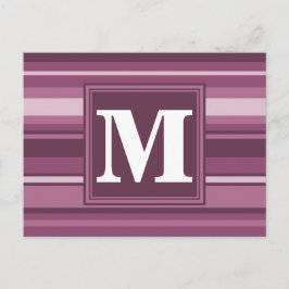 Monogram muggenstrepen briefkaart