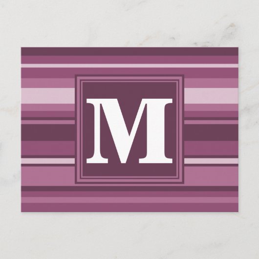 Monogram muggenstrepen briefkaart (Voorkant)