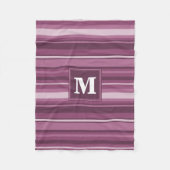 Monogram muggenstrepen fleece deken (Voorkant)