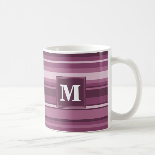Monogram muggenstrepen koffiemok (Rechts)