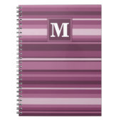 Monogram muggenstrepen notitieboek (Voorkant)
