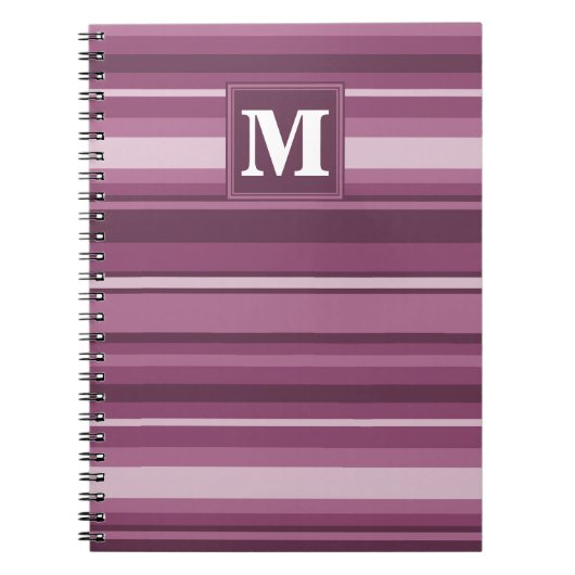 Monogram muggenstrepen notitieboek (Voorkant)