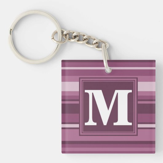 Monogram muggenstrepen sleutelhanger (Voorkant)