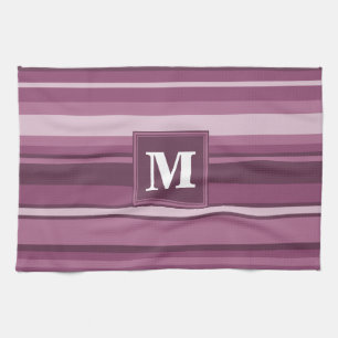 Monogram muggenstrepen theedoek