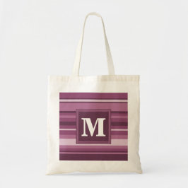 Monogram muggenstrepen tote bag