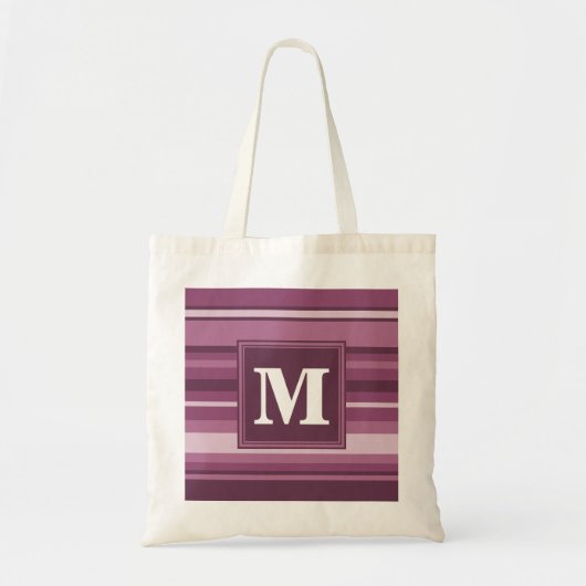 Monogram muggenstrepen tote bag (Voorkant)