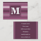 Monogram muggenstrepen visitekaartje (Voorkant / Achterkant)