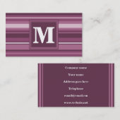 Monogram muggenstrepen visitekaartje (Voorkant / Achterkant)