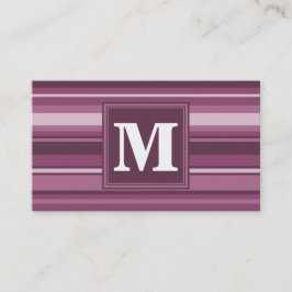 Monogram muggenstrepen visitekaartje
