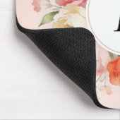 Monogram Muismat met Waterverf Pioenrozen (Hoek)