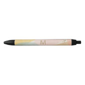 Monogram Multi Kleur Modern Abstract Zwarte Inkt Pen (Voorkant)
