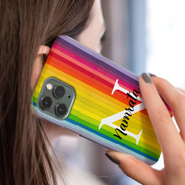 Monogram Multicolor gepersonaliseerde naam Telefoo iPhone 15 Pro Max Case