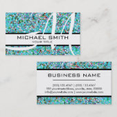 Monogram Multicolor Modern Grit Glitter #7 Visitekaartje (Voorkant / Achterkant)