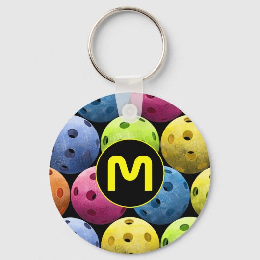 Monogram Multicolor Pickleball Sleutelhanger (Voorkant)