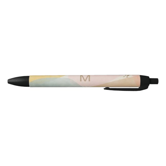 Monogram Multikleur Modern Abstract Zwarte Inkt Pen (Bodem)