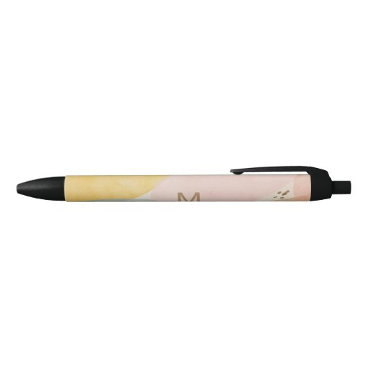 Monogram Multikleur Modern Abstract Zwarte Inkt Pen (Bovenkant)