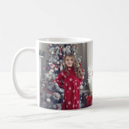 Monogram Multiple Photo Collage Photo Layout Koffiemok (Links)