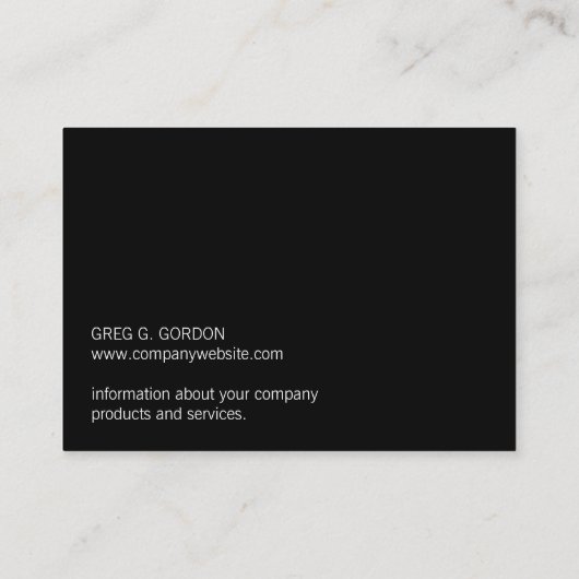 Monogram / Multiples (zwart) Visitekaartje (Achterkant)