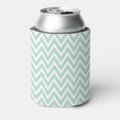Monogram munt en geel chevron blikjeskoeler (Blikje Achterkant)