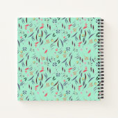 Monogram | Munt Green | Floral | GRATITUDE JOURNAL Notitieboek (Achterkant)