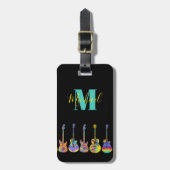 monogram musicus psychedelicus bagagelabel (Voorkant verticaal)