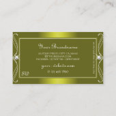 Monogram  Mustard Yellow Sparking Diamonds Visitekaartje (Achterkant)