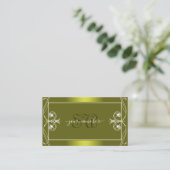 Monogram  Mustard Yellow Sparking Diamonds Visitekaartje (Staand voorkant)