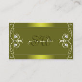 Monogram  Mustard Yellow Sparking Diamonds Visitekaartje (Voorkant)