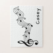 Monogram muziek hard uitdagend Kwaad Extreme Legpuzzel (Verticaal)