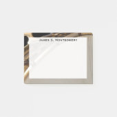 Monogram Muziek Wit en Goud Banjo Post-it® Notes (Voorkant)