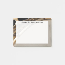 Monogram Muziek Wit en Goud Banjo Post-it® Notes