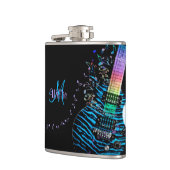 Monogram Muzieknoten in een elektrische gitaarkolf Heupfles (Links)