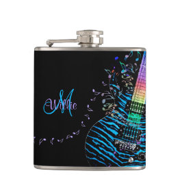 Monogram Muzieknoten in een elektrische gitaarkolf Heupfles