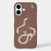 Monogram Mystical Botanical Snake Illustration Case-Mate iPhone Case (Achterkant)