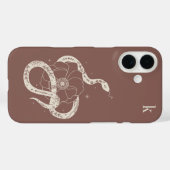 Monogram Mystical Botanical Snake Illustration Case-Mate iPhone Case (Achterkant (horizontaal))