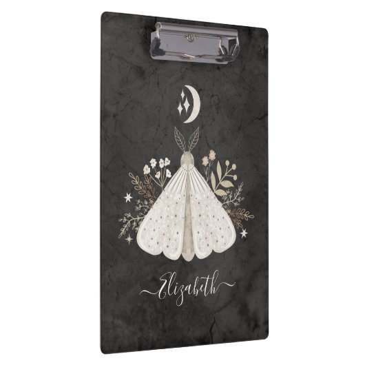 Monogram Mystical Celestial Luna Moth Klembord (Rechts)