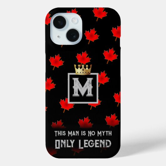 Monogram MYTH en LEGENDE op ZWART Case-Mate iPhone Case (Achterkant)