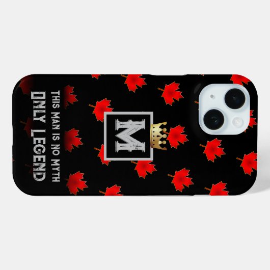 Monogram MYTH en LEGENDE op ZWART Case-Mate iPhone Case (Achterkant (horizontaal))