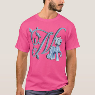 Monogram N Aangepaste Unicorn T-shirt