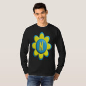 Monogram N  Colorful Flower T-shirt (Voorkant volledig)