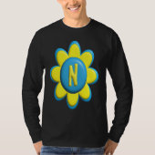 Monogram N Colorful Flower T-shirt (Voorkant)