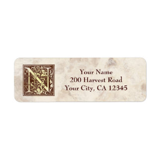  monogram N Etiket