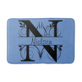Monogram N Initiaal Bath, Keukenmat Kies Kleur Badmat (Voorkant)
