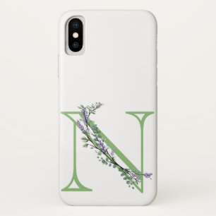 Monogram N Lavender Eucalyptus Case-Mate iPhone Case
