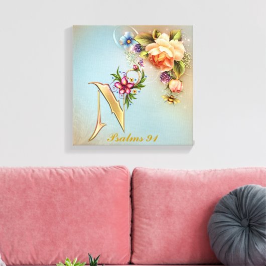 Monogram N Premium gestreken Canvas (gloss) (Insitu (Woonkamer))