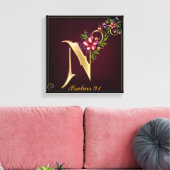 Monogram N Premium gestreken Canvas (gloss) (Insitu (Woonkamer))